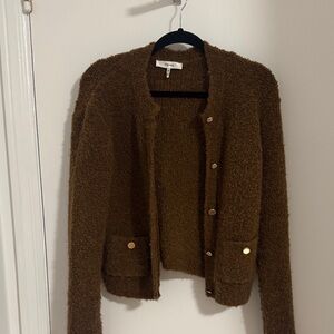 Frame Denim Brown Teddy Sweater
